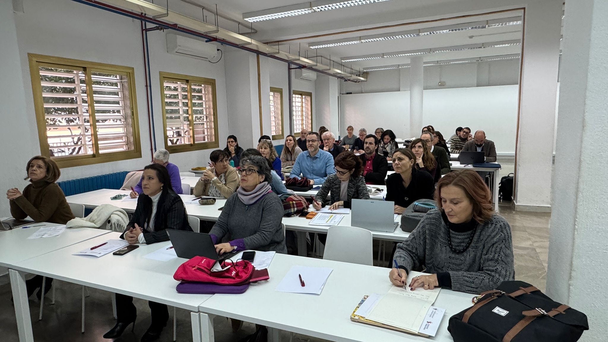 Participants in the III Global-ANSWER Meeting at the Faculty of Social Work in Granada during the working sessions