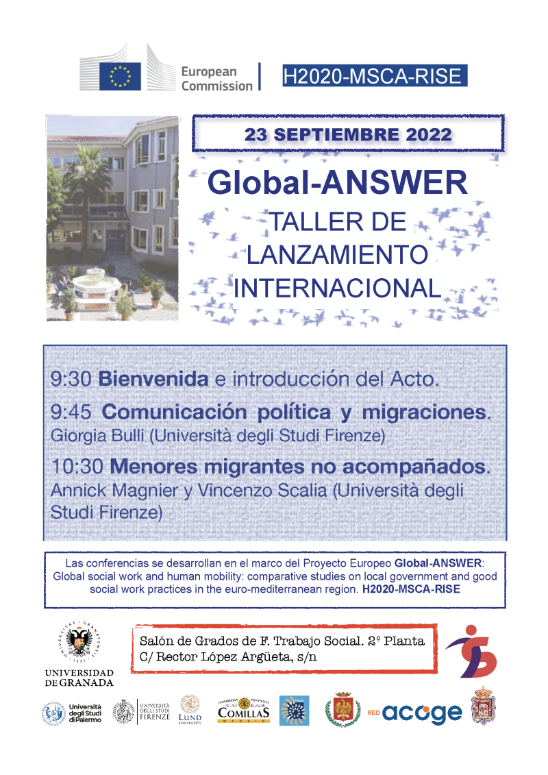 Cartel del taller de lanzamiento internacional del proyecto Global-ANSWER Cartel del taller de lanzamiento internacional del proyecto Global-ANSWER