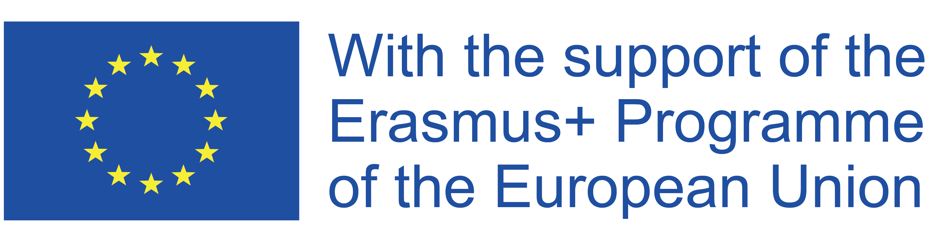Logo Erasmus+ with the support